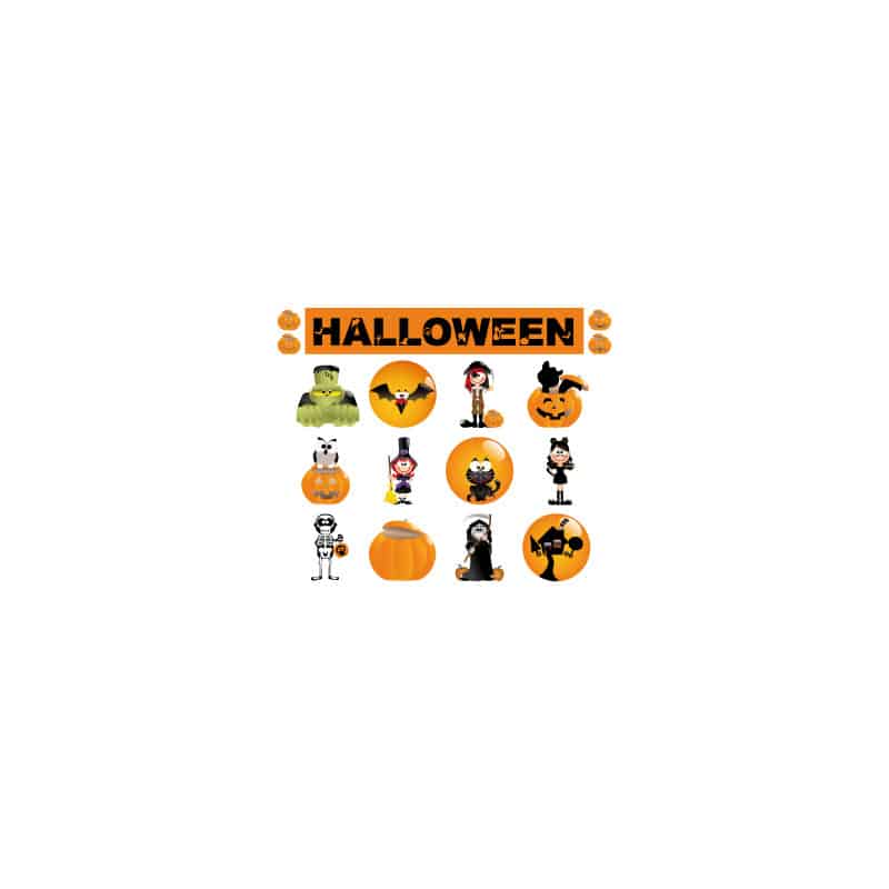 STICKERS 17 MOTIFS HALLOWEEN (T0050)