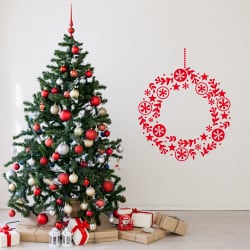 STICKER COURONNE SCANDI NOEL (T0202)