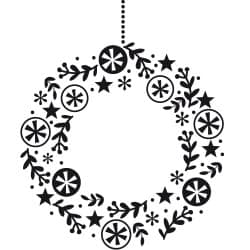 STICKER COURONNE SCANDI NOEL (T0202)