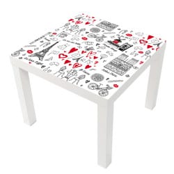 STICKER PARIS TABLE LACK IKEA MILACK002