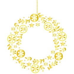 STICKER COURONNE SCANDI NOEL (T0202)