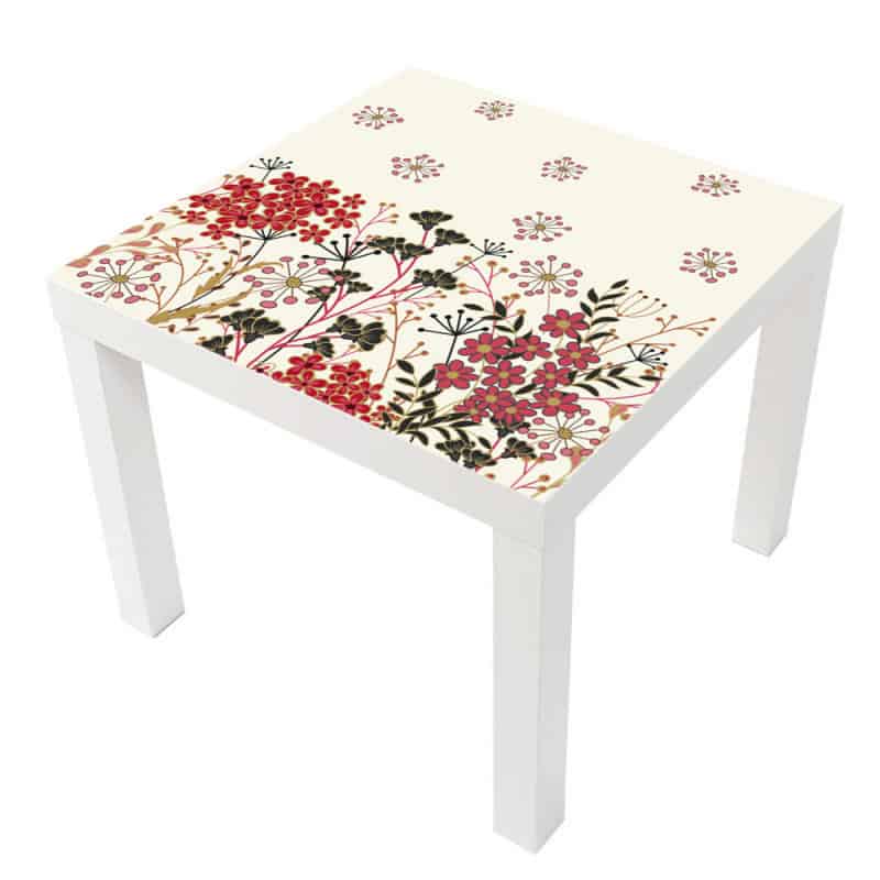 STICKER FLEURS TABLE LACK IKEA MILACK009