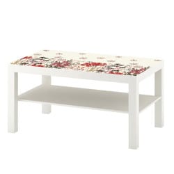 STICKER FLEURS TABLE LACK IKEA MILACK009