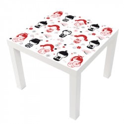 STICKER KOKESHIS POUR LES TABLES LACK IKEA MILACK014