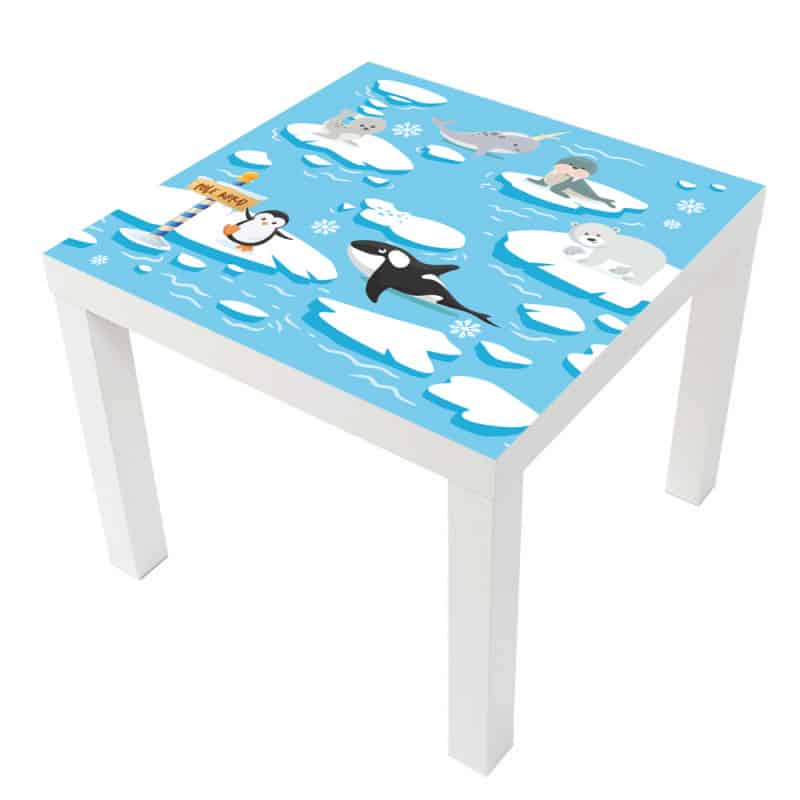 STICKER BANQUISE POUR LES TABLES LACK IKEA MILACK019