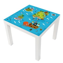 STICKER ILE AU TRESOR POUR LES TABLES LACK IKEA MILACK021