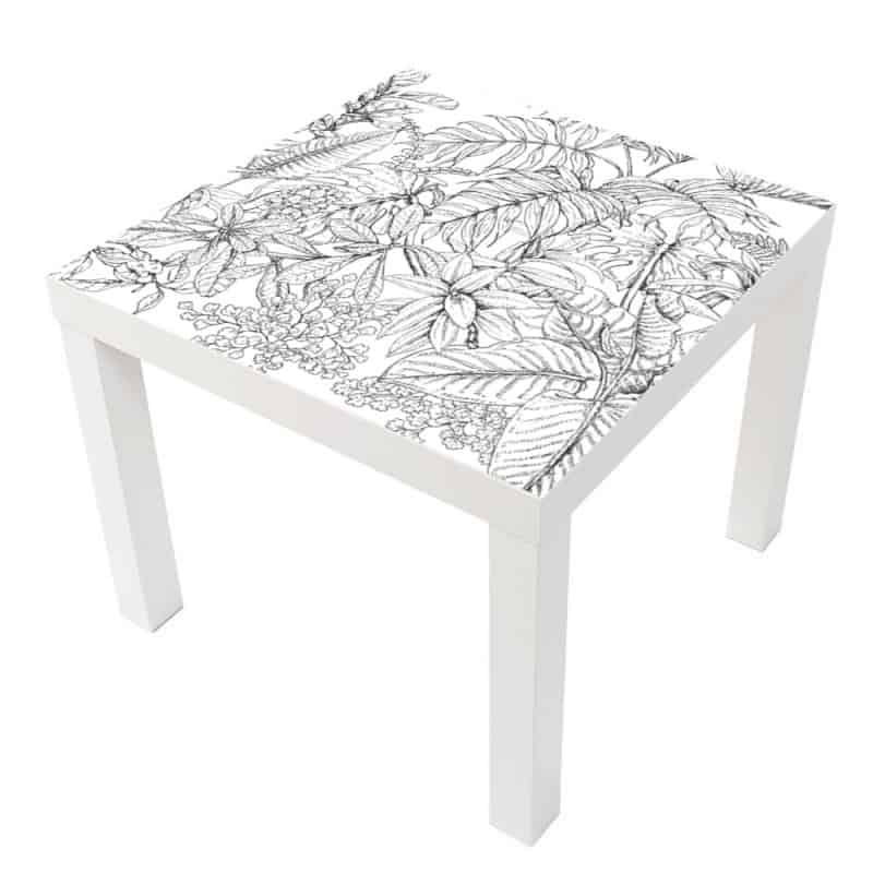 STICKER PENCIL LEAVES TABLE IKEA MILACK028