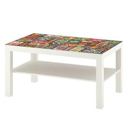 STICKER VINTAGE TABLE IKEA MILACK030