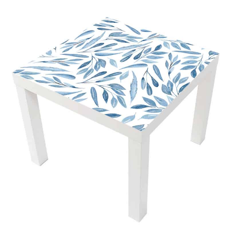 STICKER AQUARELLE BLEUE POUR TABLE LACK IKEA MILACK033