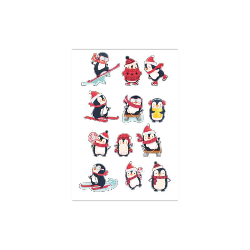 PLANCHE DECORATION PINGOUIN DE NOEL (T0212) PLANCHE DECORATION PINGOUIN DE NOEL (T0212)