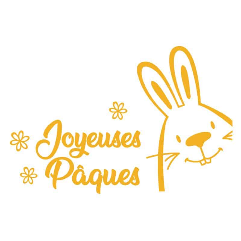 STICKER POUR VITRINE JOYEUSE PAQUES (PAQUES010)