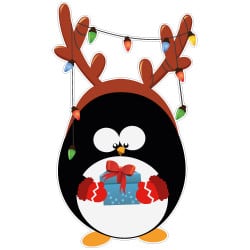 STICKER DE NOEL PINGOUIN (T0217)