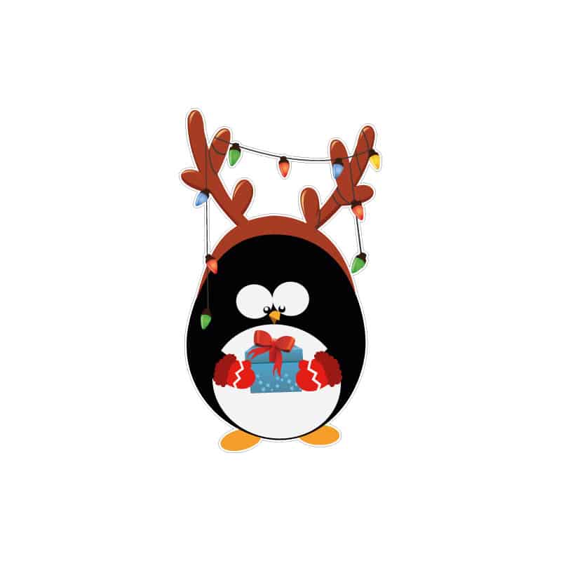 STICKER DE NOEL PINGOUIN (T0217)