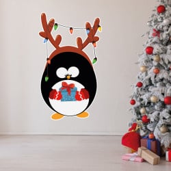 STICKER DE NOEL PINGOUIN (T0217)