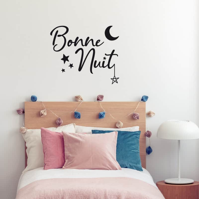 Stickers Personnalisé Bonne nuit bébé - Autocollant muraux et deco