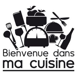 STICKER BIENVENUE DANS MA CUISINE PICTOS (A0518)