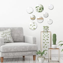 Lot De 3 Miroirs Autocollants Acrylique Incassable - 30x30 Cm, Décoration Murale Sécuritaire