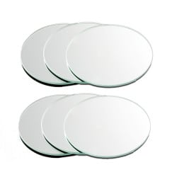 6 Pack Miroirs ronds en acrylique Plaque de miroir rond non en verre Miroir  rond auto-adhésif, 6 pouces