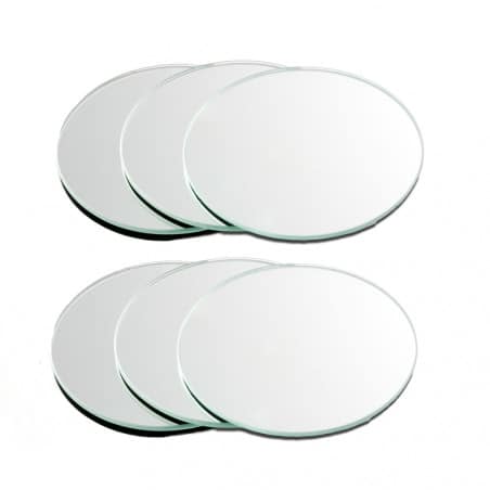 Lot De 50 Carreaux Miroir Ronds Autocollants - 3 Tailles 2.5cm 5.1cm 7.6cm Pour Bricolage Déco Intérieur
