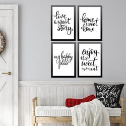 LOT DE 4 POSTERS DECORATIFS...