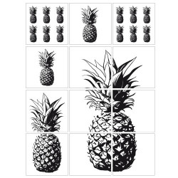 STICKERS CARRELAGES ANANAS (CARR0022)