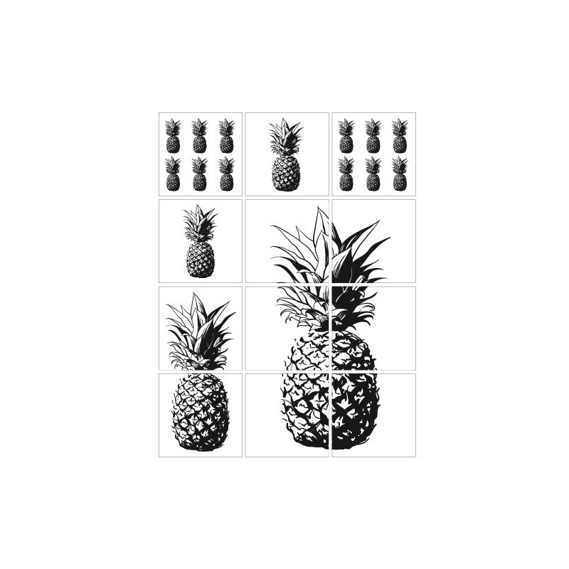 STICKERS CARRELAGES ANANAS (CARR0022)