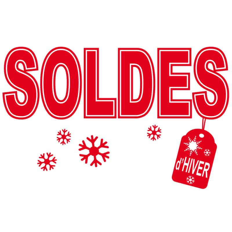 STICKER VITRINE SOLDES D'HIVER (VITR005)