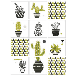 STICKERS CARRELAGES CACTUS (CARR0024)