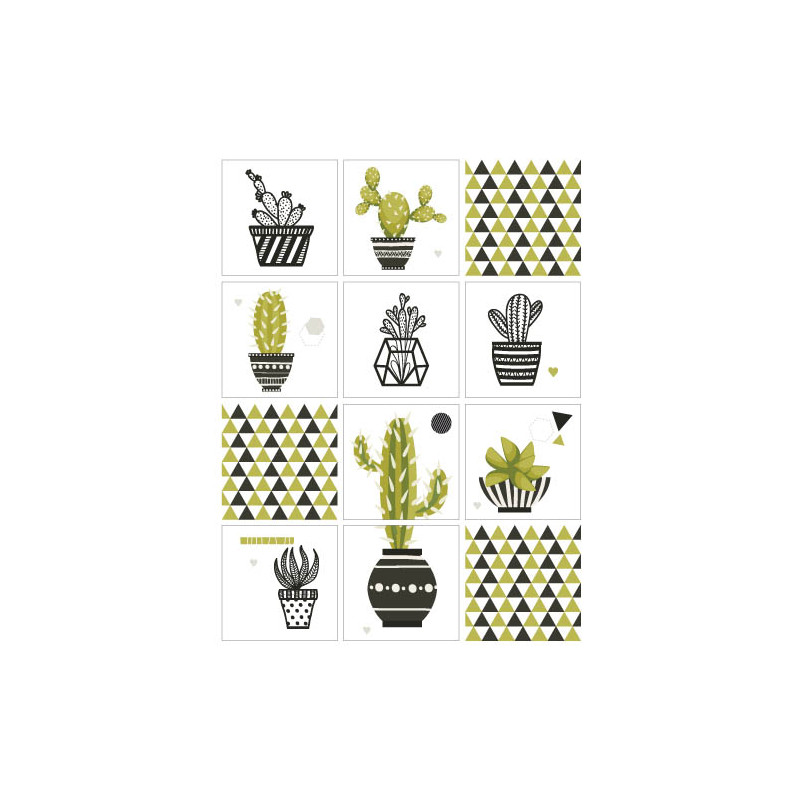 STICKERS CARRELAGES CACTUS (CARR0024)