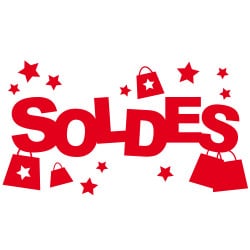 STICKER VITRINE SOLDES...