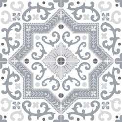Adhesif Carrelage Sol - Vendu a l'unite - ARABESKGREY (CARRSOL001)