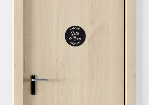 Plaque de porte autocollante en pvc gravé
