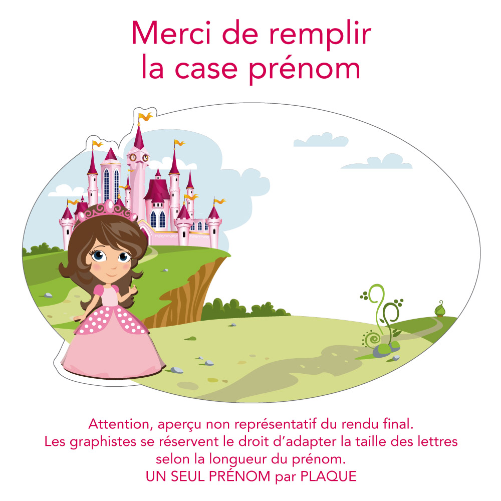 Plaque De Porte Personnalisée Couronne Princesse - Métal Ou Bois - Pour Chambre De Fille - Rose Doré